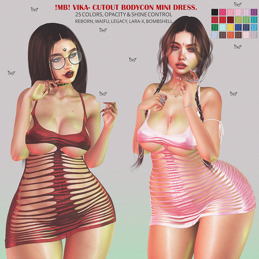 DEMO- !MB! VIKA- CUTOUT BODYCON MINI DRESS