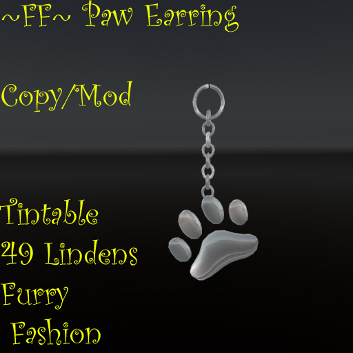 ~FF~ Paw Earring Furry