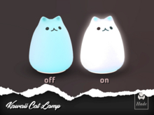 Hade - Kawaii Cat Lamp - Turquoise