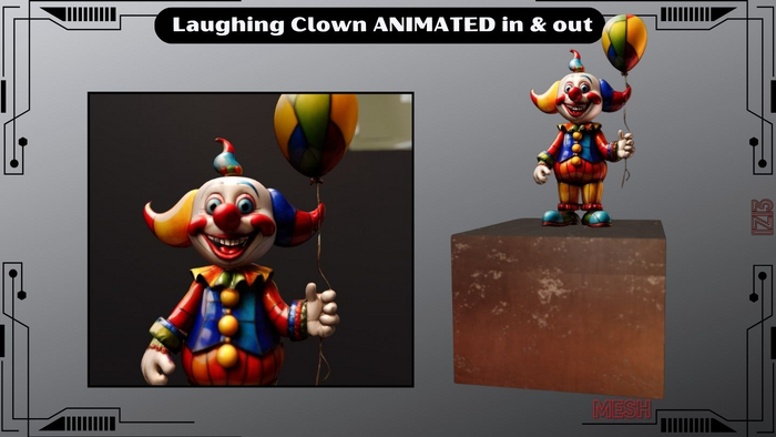 Laughing Clown ANIMATED in & out  Copy Modify