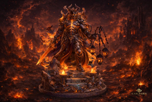 Infernal Demon Warrior Statue – Dark Fantasy Fire Guardian