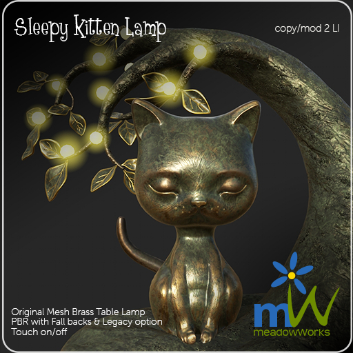 Sleepy Kitten Lamp 