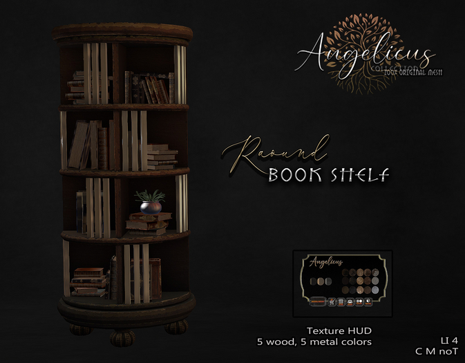 Second Life Marketplace - .AngelicUs. Round book shelf