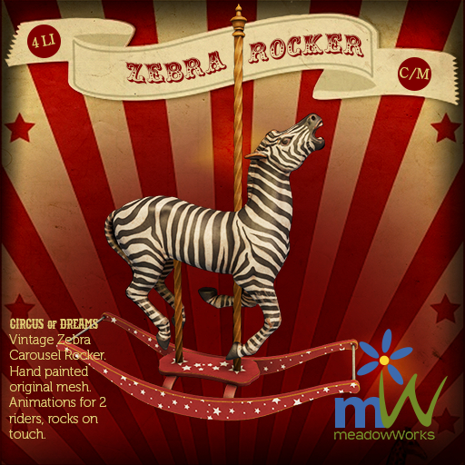Zebra Rocker ~ Circus of Dreams 