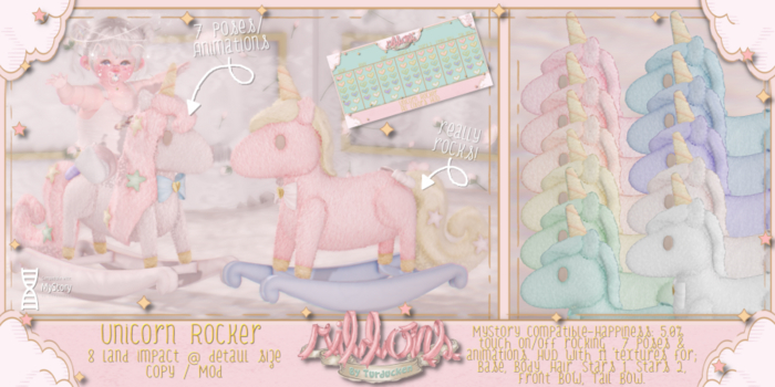 {Ribbons} Unicorn Rocker {Box}