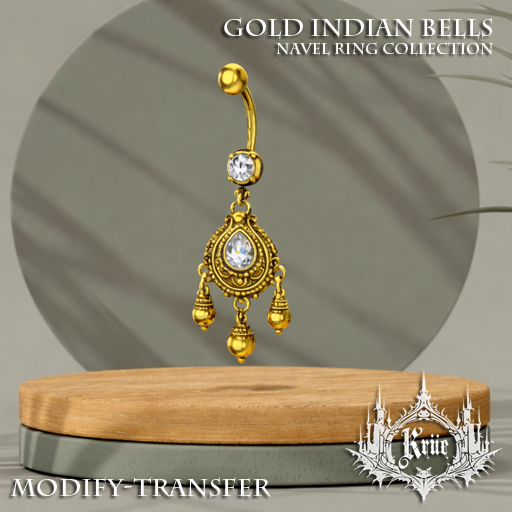 Navel Ring Gold Indian Bells