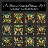 *Wallflowers* Art Nouveau Butterfly Gardens - Set 1