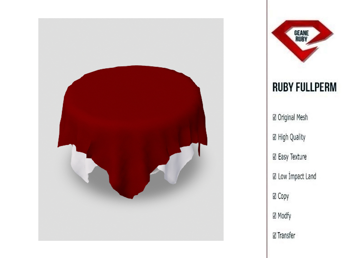 366 [Ruby Full Perm]Mesh Wedding Table2