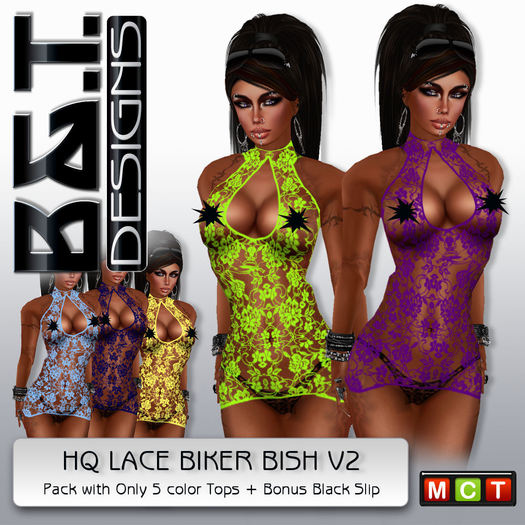 :.<B&T>.: Lace Biker BiSh V2 -Only 5 colors TOPS-