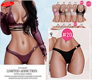 20 Limited Addiction - Ruthless Panty Black RARE