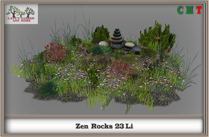 Lady's Garden - Zen Rocks  23Li