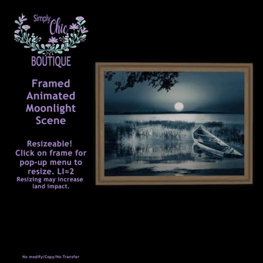 Framed Animated Moonlight Scene