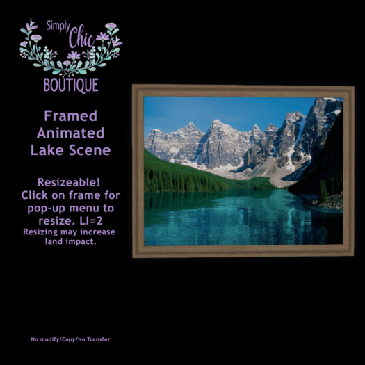 Framed Animated Lake Scene