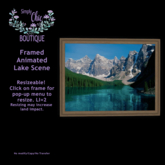 Framed Animated Lake Scene