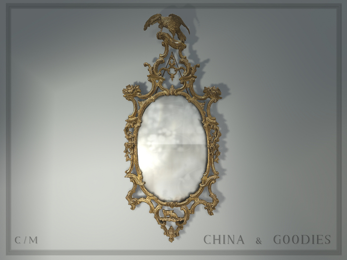 George IIII "Wilton" Oval mirror -C&G-