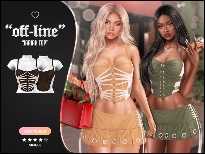 "Off-Line" x "Jariah" Top / Chocolate