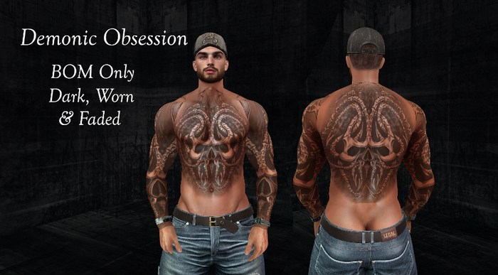 Etched Demonic Obsession Tattoo