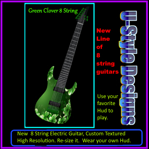 Green Clover 8 String Guitar