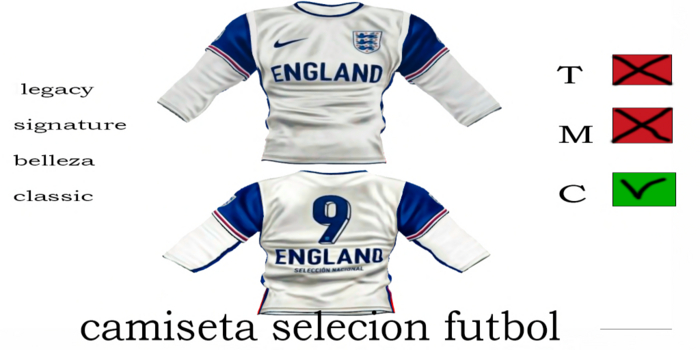 CAMISETA SELECION INGLATERRA