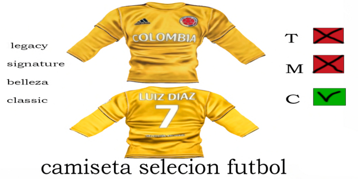 CAMISETA SELECION COLOMBIA