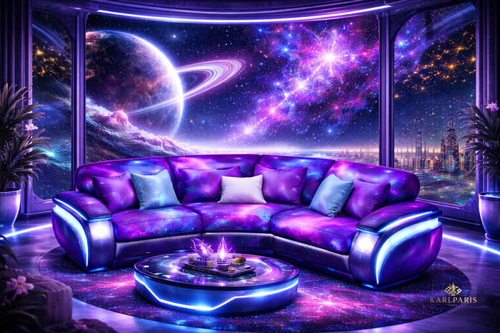 Cosmic Galaxy Sofa – Futuristic Lounge Couch 4th place 32 Bento Animations