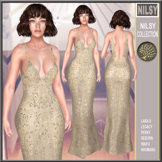 BEADED GOLD GOWN