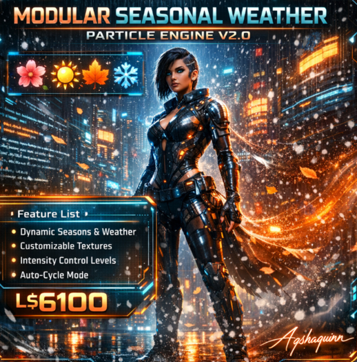 Second Life Marketplace - Modular Seasonal Weather Particle Engine V2.0 ...