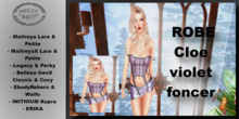 ** DC ** ROBE Cloe violet foncer_ "UNPACKER /HUD"