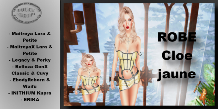 ** DC ** ROBE Cloe jaune_ "UNPACKER /HUD"