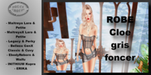 ** DC ** ROBE Cloe gris foncer_ "UNPACKER /HUD"