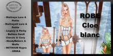 ** DC ** ROBE Cloe blanc_ "UNPACKER /HUD"