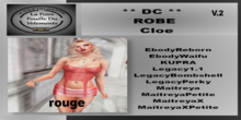 ** DC ** ROBE Cloe V.2 rouge_"UNPACKER*"