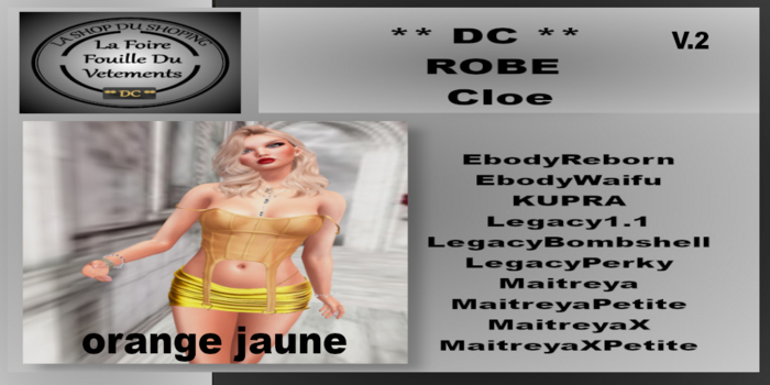 ** DC ** ROBE Cloe V.2 orange/jaune_"UNPACKER"