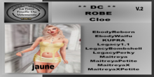 ** DC ** ROBE Cloe V.2 jaune_"UNPACKER"