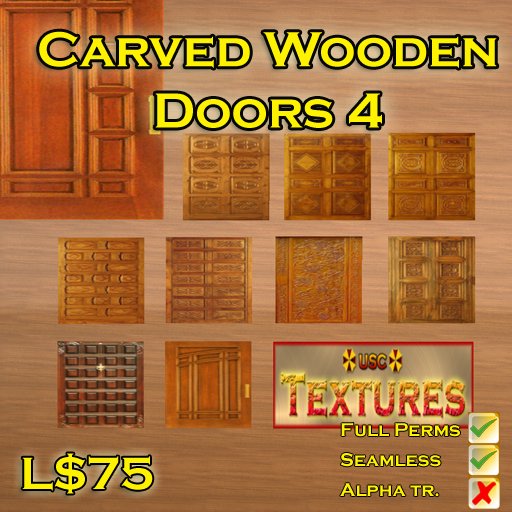 USC Textures - Carved Wooden Doors 4