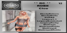 ** DC ** ROBE Cloe V.2 gris_"UNPACKER"