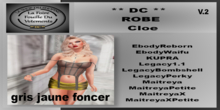 ** DC ** ROBE Cloe V.2 gris/jaune foncer_"UNPACKER"
