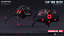 DRONE SENTINEL S6 (BLACK +PBR) (SECURITY/GREETER/VISITOR TRACKING SYSTEM..) [NeurolaB Inc.]