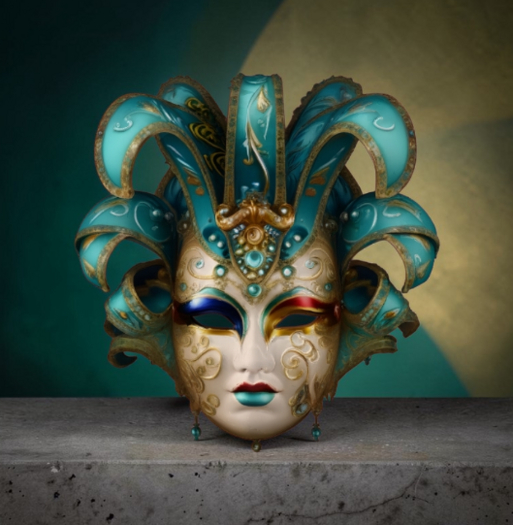 MasqueTurquoiseDore