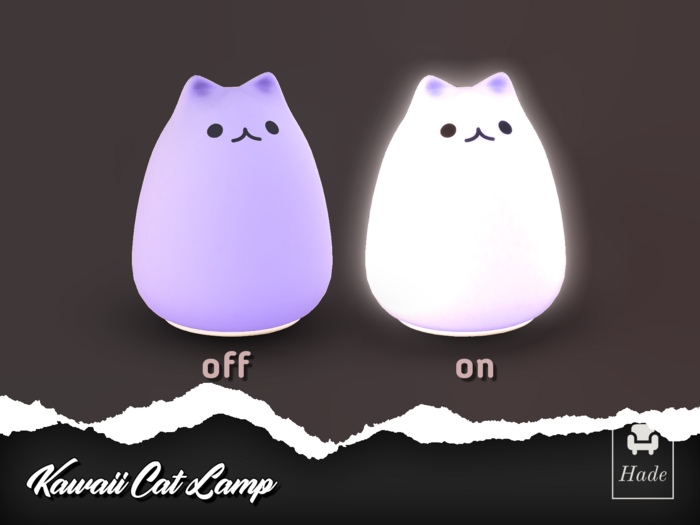 Hade - Kawaii Cat Lamp - Thistle