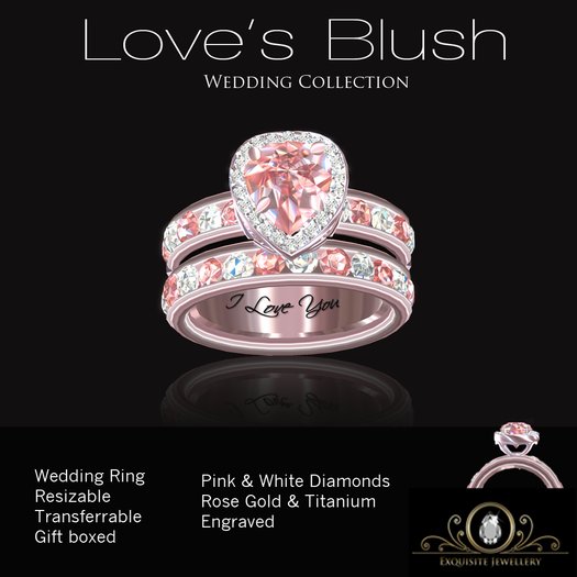 Exquisite Love's Blush Wedding Ring