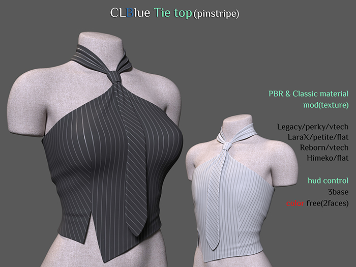 CLBlue-Tie top