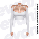 evani. Sabine top & sleeves - snow