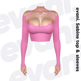evani. Sabine top & sleeves - blush
