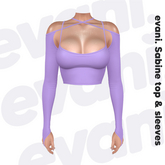 evani. Sabine top & sleeves - lilac