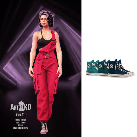 Art&Ko - Abby Set - Turquoise Shoes