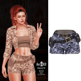 Art&Ko - Camouflage Set - Blue Belt&Pants