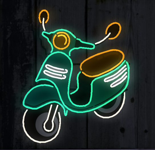 [7-8-9] Scooter Neon Sign