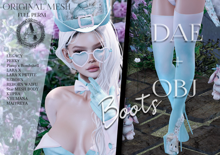 8687  DAE **ABSEN** F-2435 BOOTS  FULL PERM