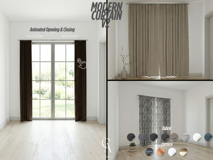 Modern Curtain V2 Animated - CANARUN - (Rezzme)
